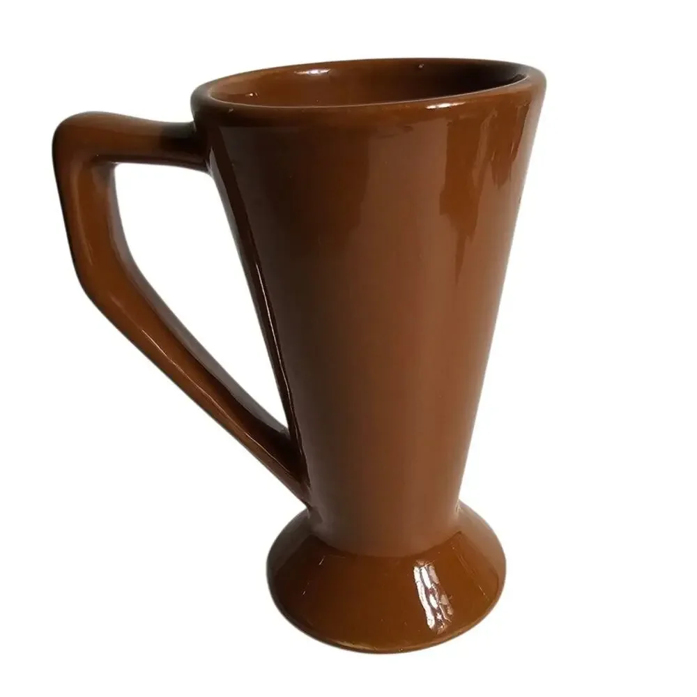 Nesbitt's Hot Chocolate mug in a glossy, rich chocolate-brown glaze 40s Vintage
